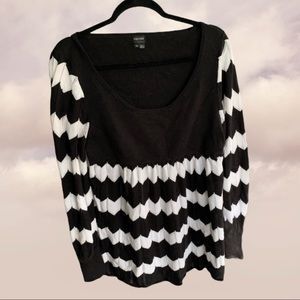 Nicole Miller Chevron Print Sweater